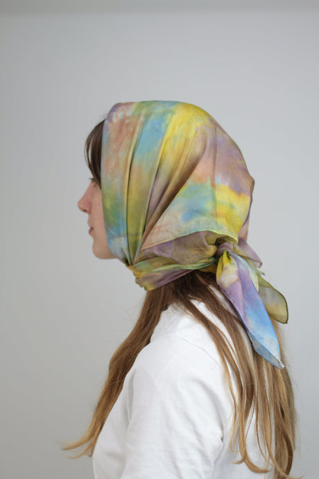 Tie Dye Seidenfoulard