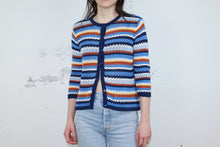 Laden Sie das Bild in den Galerie-Viewer, 🙂 Blau gestreifter Cardigan