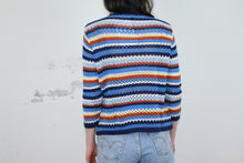 Laden Sie das Bild in den Galerie-Viewer, 🙂 Blau gestreifter Cardigan