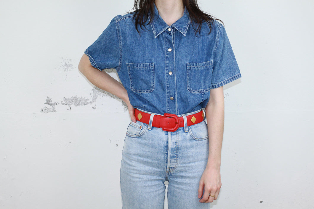 🙂 Jeanshemd kurzarm ((Vintage)