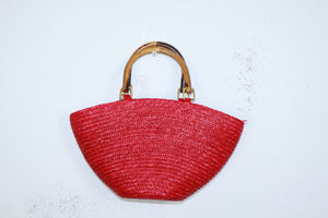 🙂 Rote Strohtasche