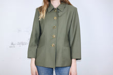 Laden Sie das Bild in den Galerie-Viewer, Wollblazer khaki (Vintage)