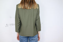Laden Sie das Bild in den Galerie-Viewer, Wollblazer khaki (Vintage)