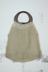 Netztasche mit Holzbügel