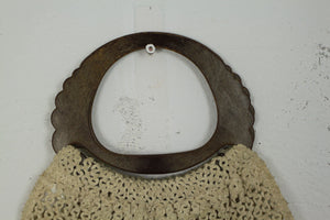 Netztasche mit Holzbügel