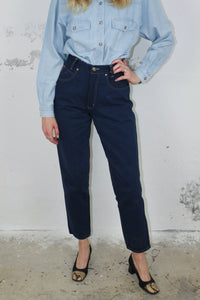 Mom-Jeans dunkelblau (Vintage)