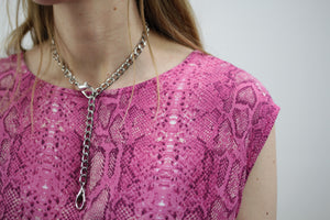 Vintage Schlangentop pink