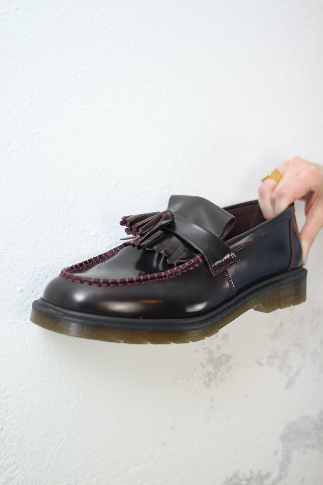 Dr Martens Leder-Loafers Bordeaux