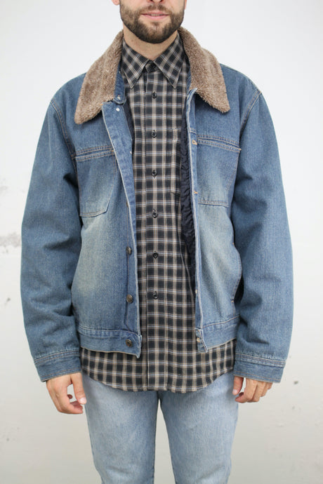 Gefütterte Jeansjacke (Vintage)