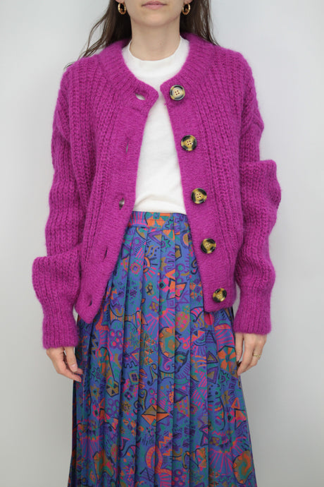 Fuchsia Wollcardigan