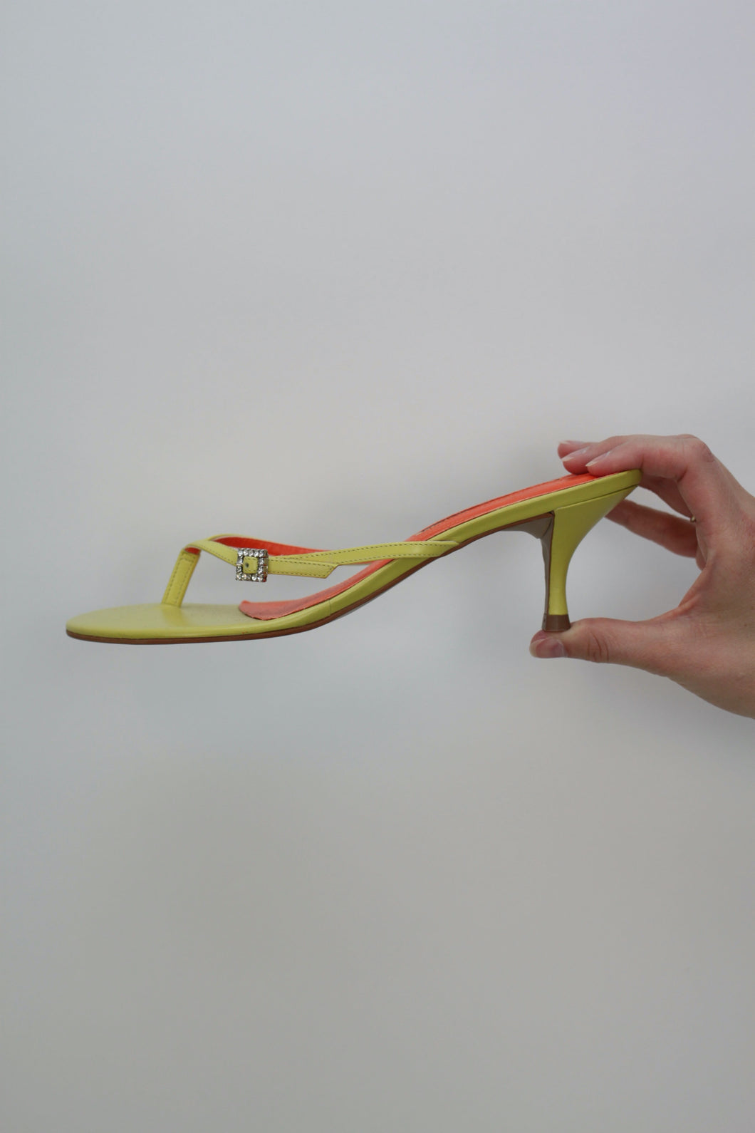 Y2K gelbe Buffalo Mid-Heels