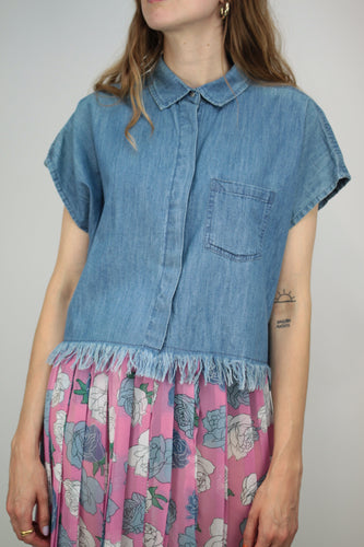 🙂 Denim-Top mit Fransen