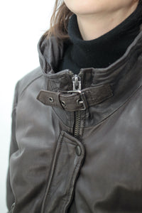 Braune Lederjacke