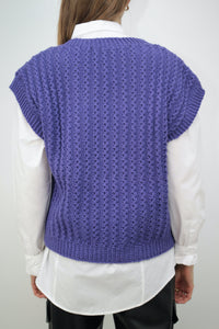 Violette Strickweste (Vintage)