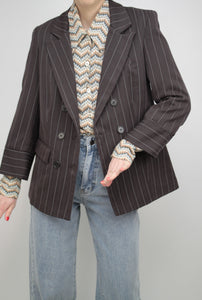 Y2k gestreifter Blazer