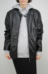 90er Bomberjacke aus Lederimitat