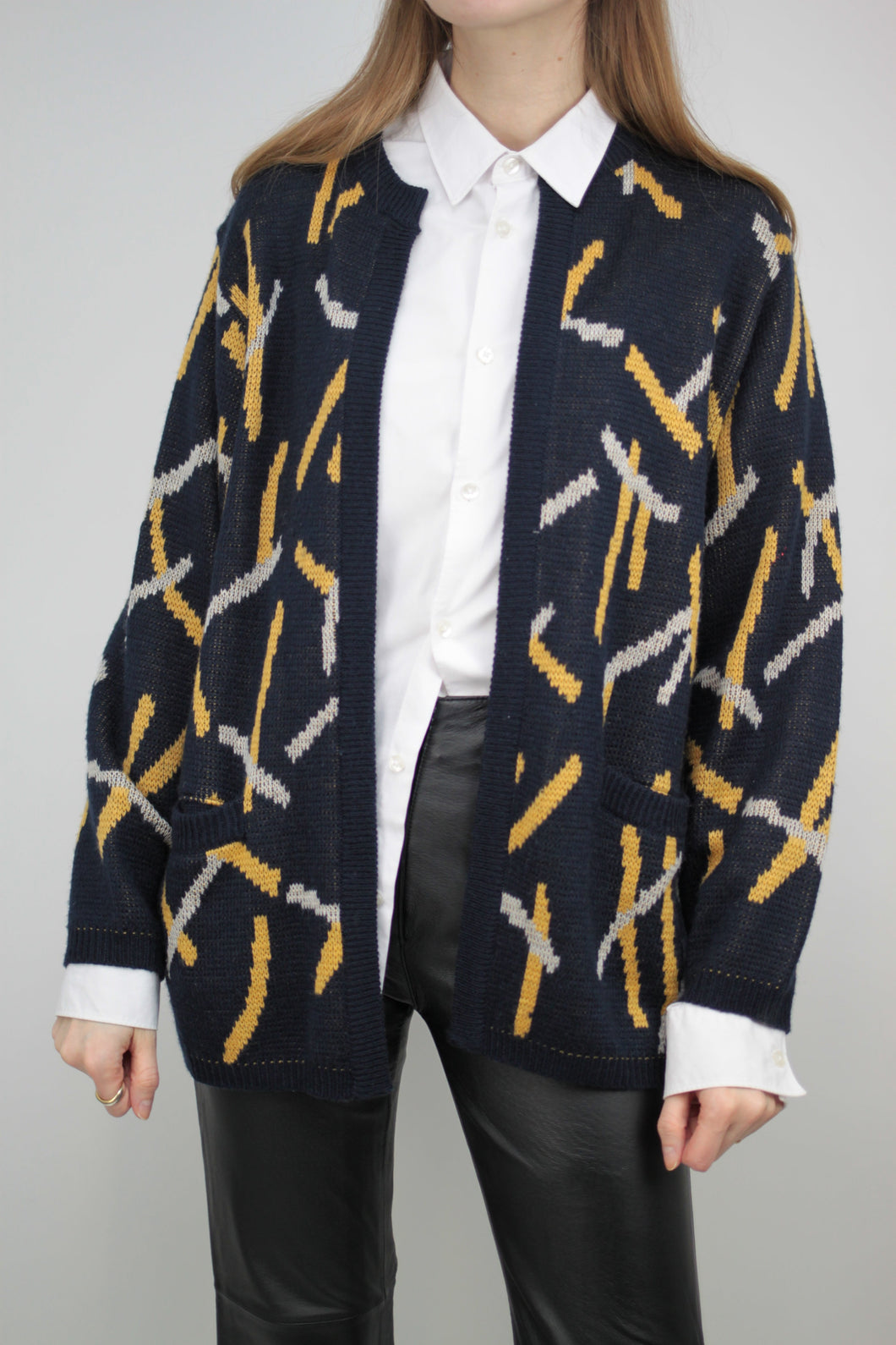 Gemusterter Strickcardigan (Vintage)