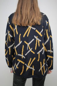 Gemusterter Strickcardigan (Vintage)