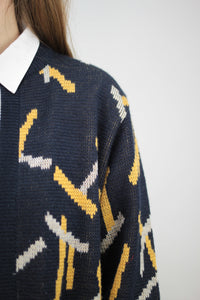 Gemusterter Strickcardigan (Vintage)