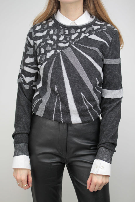 Gemusterter Strickpullover