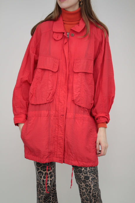 Rote Windjacke (Vintage)