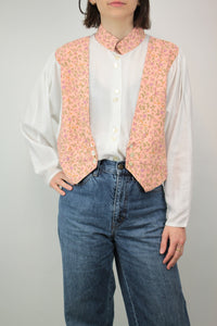 Bluse mit Blumengilet (Vintage)