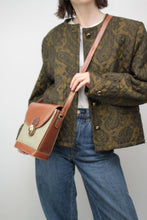 Laden Sie das Bild in den Galerie-Viewer, Umhängetäsche Tweed/Leder (Vintage)