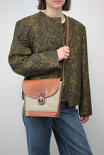 Laden Sie das Bild in den Galerie-Viewer, Umhängetäsche Tweed/Leder (Vintage)