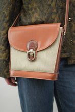 Laden Sie das Bild in den Galerie-Viewer, Umhängetäsche Tweed/Leder (Vintage)