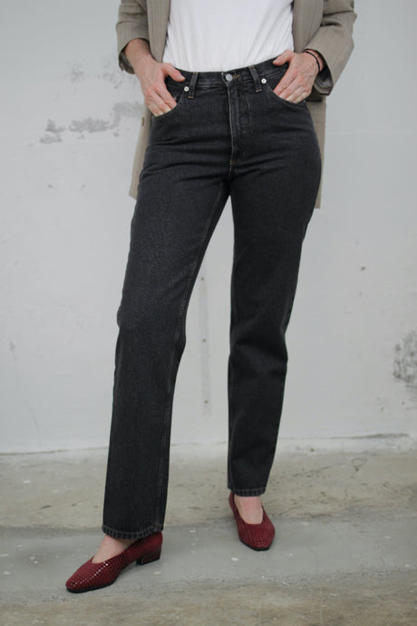 Mom-Jeans dunkelgrau (Vintage)