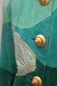 Türkis Lederblazer (Vintage)