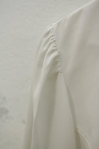 Weisse Bluse mit Spitzenkragen (Vintage)