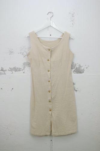 Leinenkleid beige (Vintage)