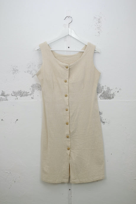 Leinenkleid beige (Vintage)